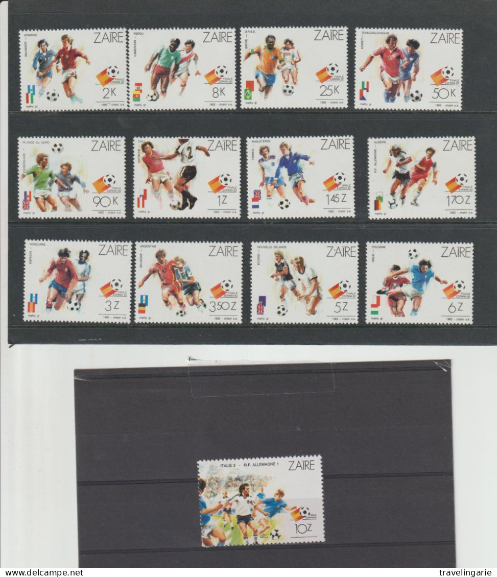 ZaIre 1982 Word Championship Football "Espana '82" (including Stamp From S/S) MNH ** - Nuevos