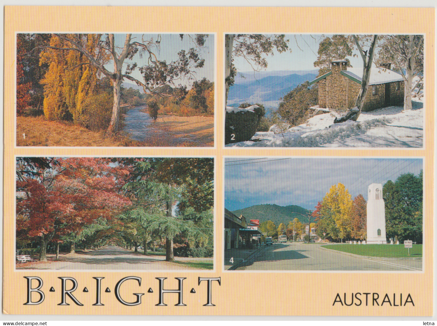 Australia VICTORIA VIC Mountain Landscape Town Views BRIGHT Nucolorvue 12BR001 Postcard C1980s - Otros & Sin Clasificación