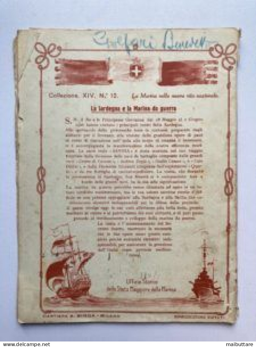 Quaderno D'epoca A Righe, Periodo Anni 30. In Copertina Immagine Della Marina Militare - Altri & Non Classificati