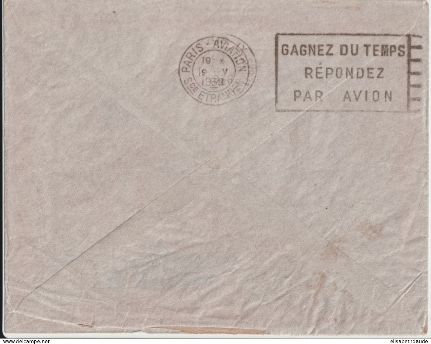 1938 - GUYANE - LETTRE De CAYENNE => PARIS - Brieven En Documenten