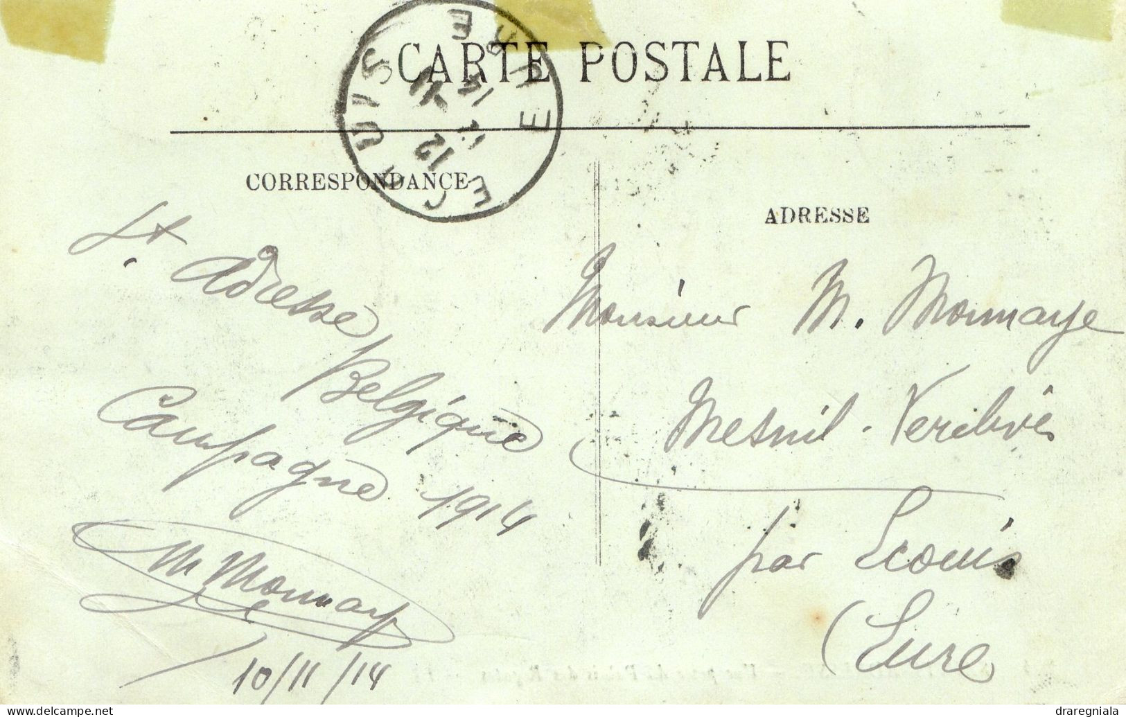 Gouvernement Belge En Exil à Ste Adresse - Cachet Le Havre Spécial 10 11 1914 Sur Cpa - Andere & Zonder Classificatie
