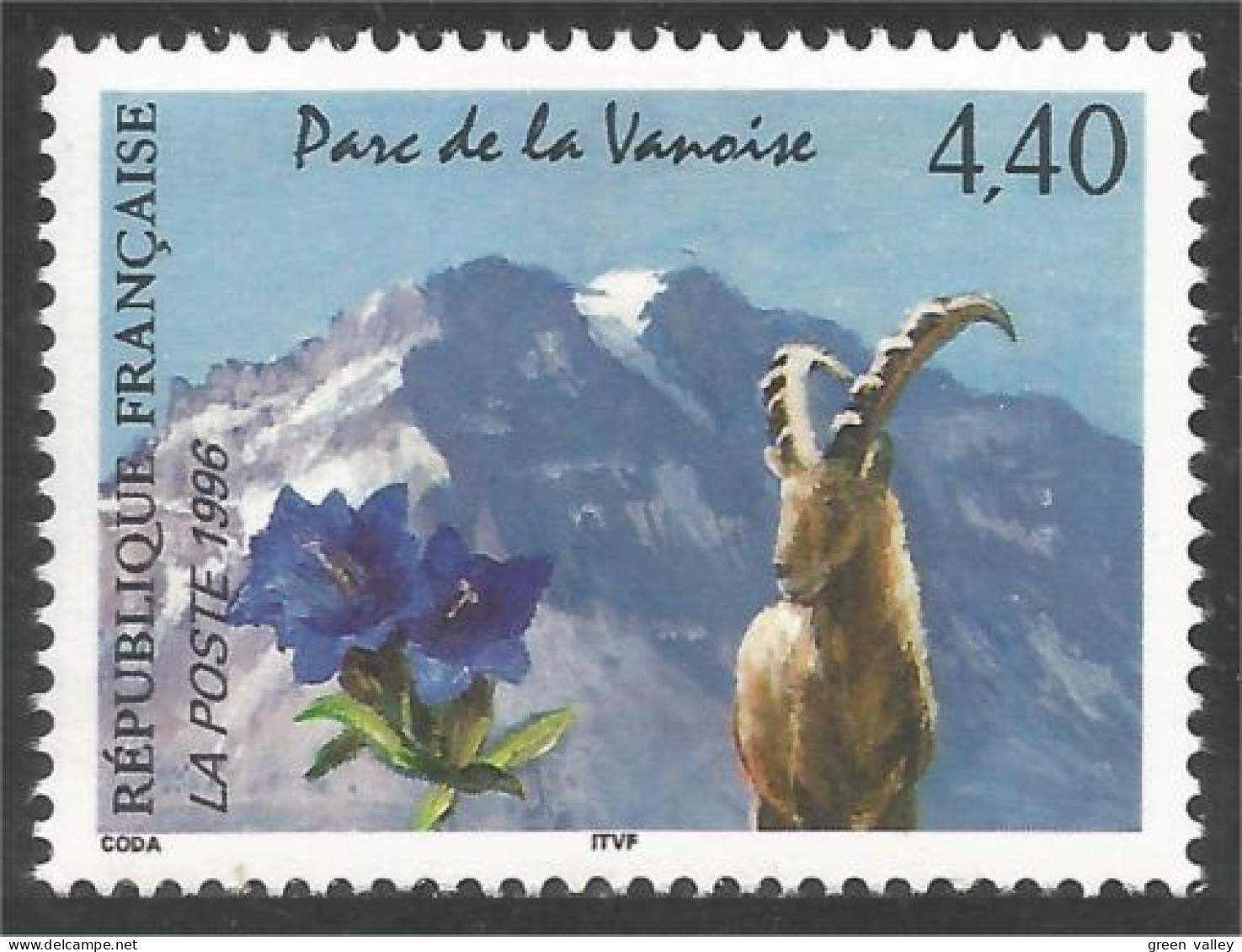 359 France Yv 2998 Vanoise Gentiane Gentian MNH ** Neuf SC (2998-1b) - Sonstige & Ohne Zuordnung