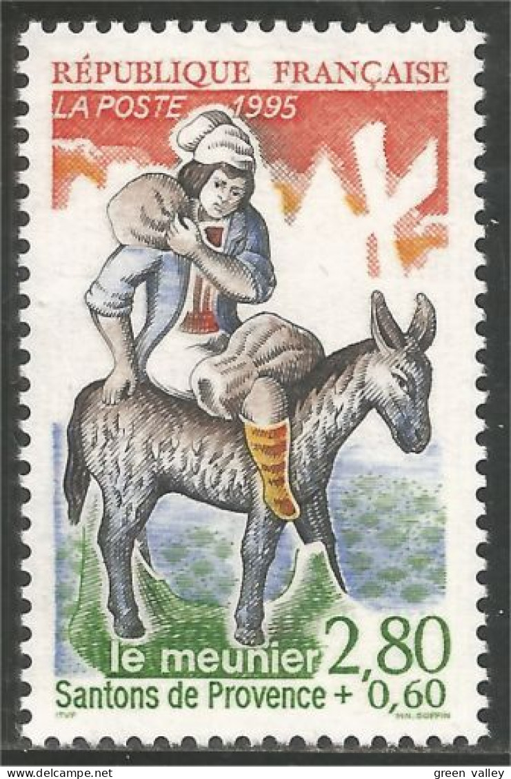 359 France Yv 2977 Santon Meunier Ane Müller Miller Donkey Esel MNH ** Neuf SC (2977-1) - Levensmiddelen