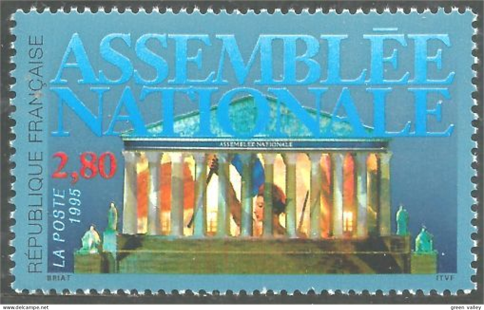 359 France Yv 2945 Assemblée Nationale Assembly Drapeau Flag MNH ** Neuf SC (2945-1b) - Timbres