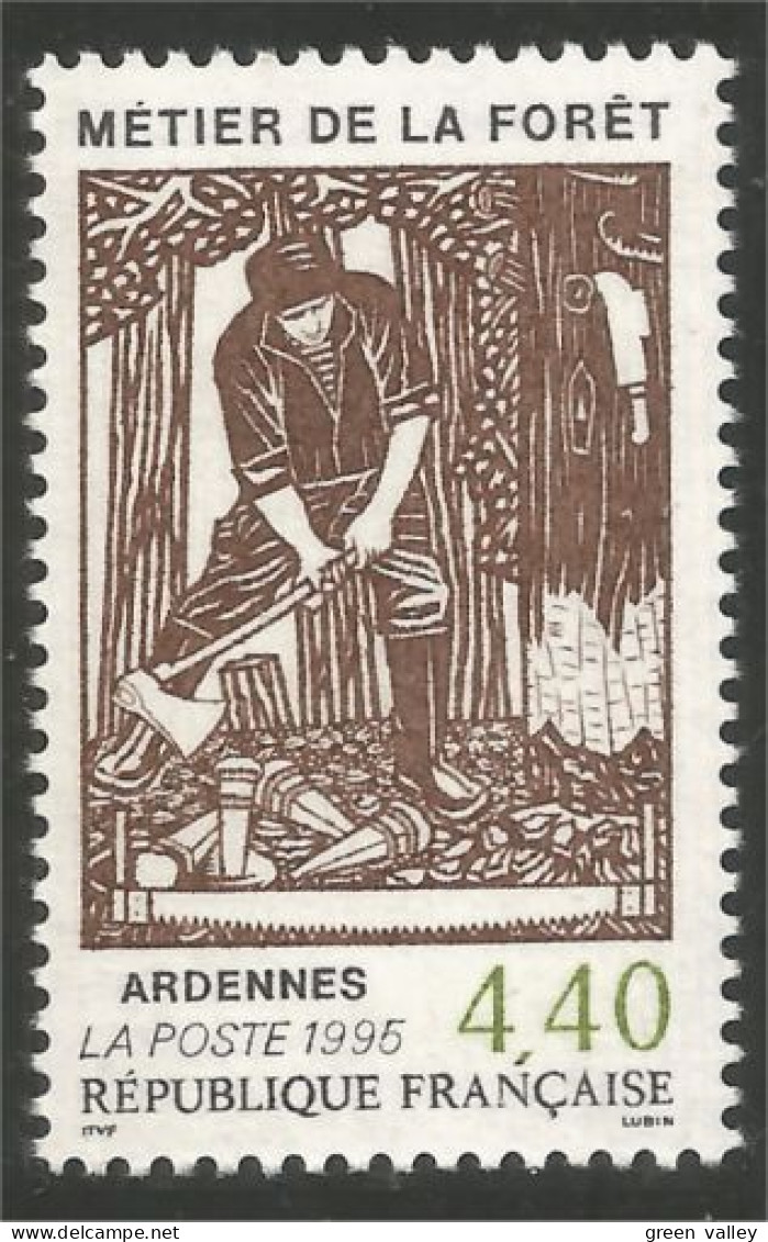 359 France Yv 2943 Forêt Forest Arbre Tree Bucheron Logging MNH ** Neuf SC (2943-1b) - Bäume