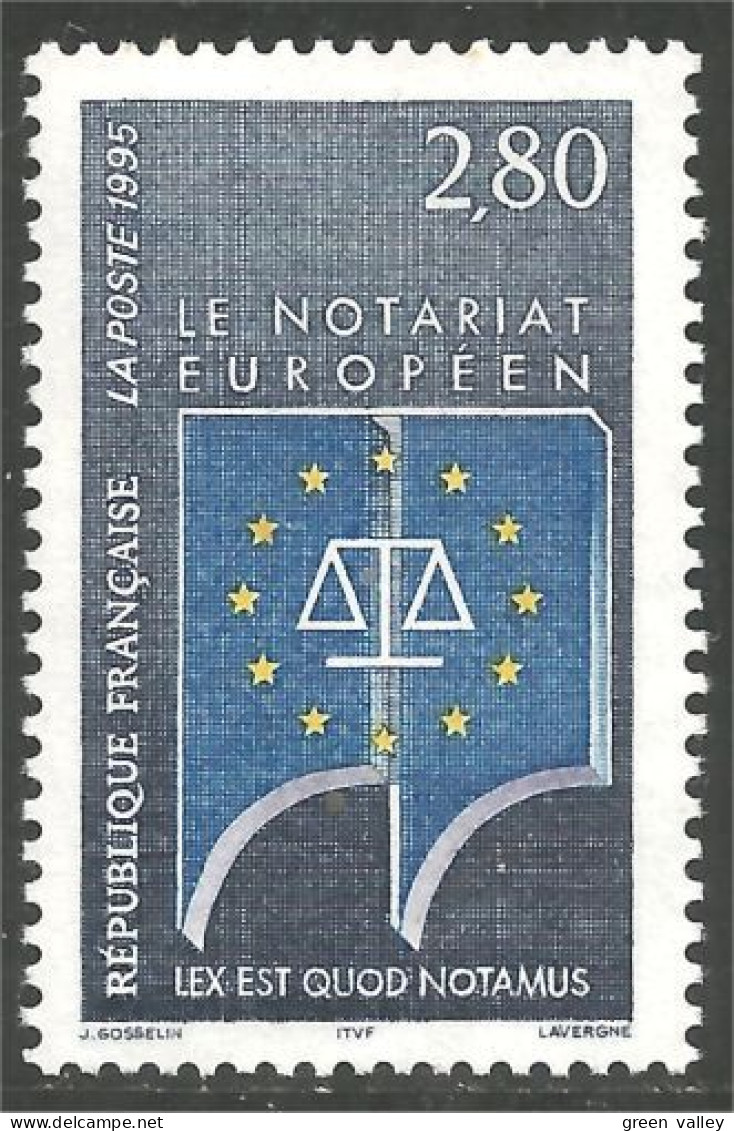 359 France Yv 2924 Notariat European Notary MNH ** Neuf SC (2924-1b) - Otros & Sin Clasificación