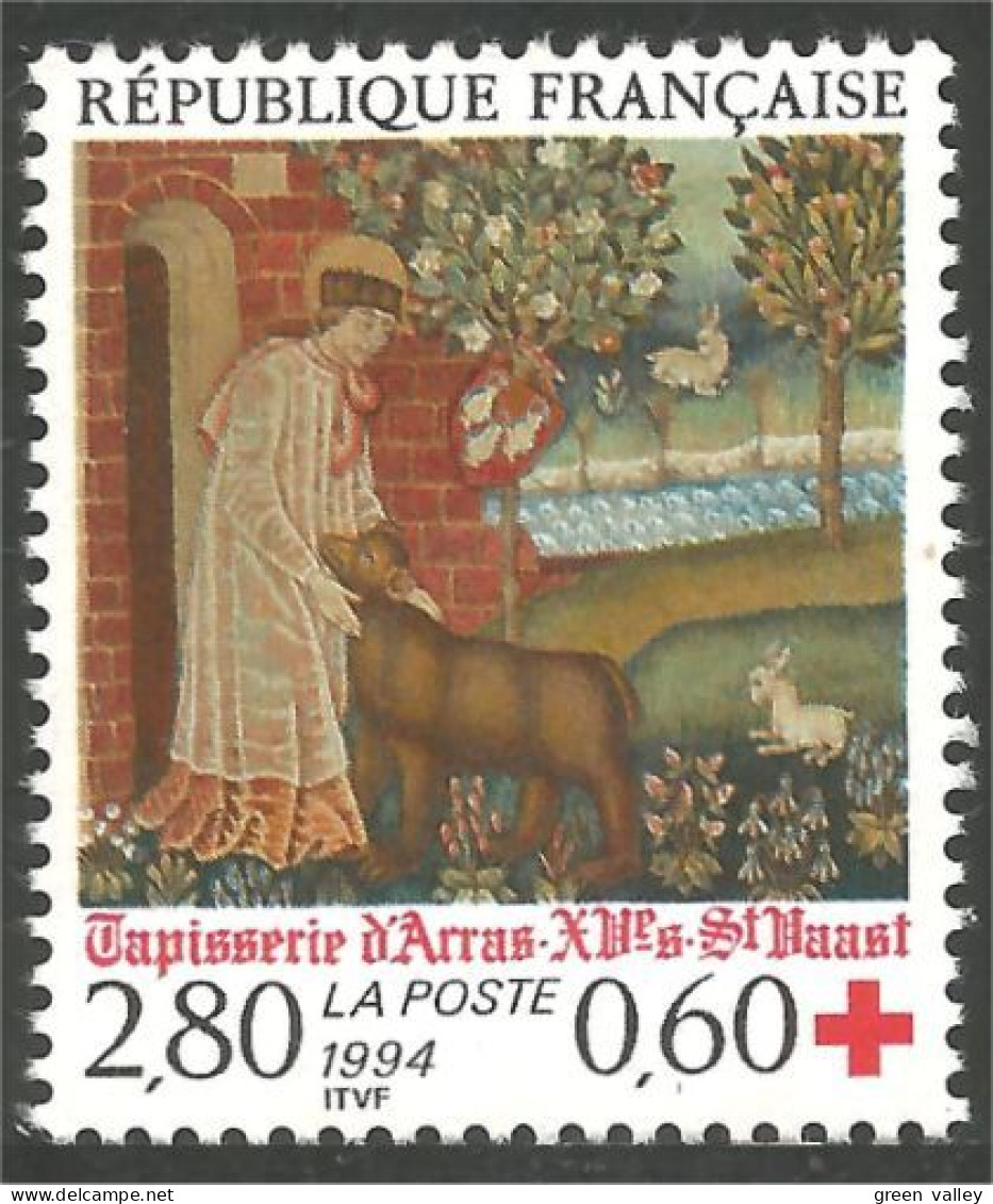 359 France Yv 2915 Croix-Rouge Red Cross Tapisserie Arras Tapestry MNH ** Neuf SC (2915-1b) - Textiel