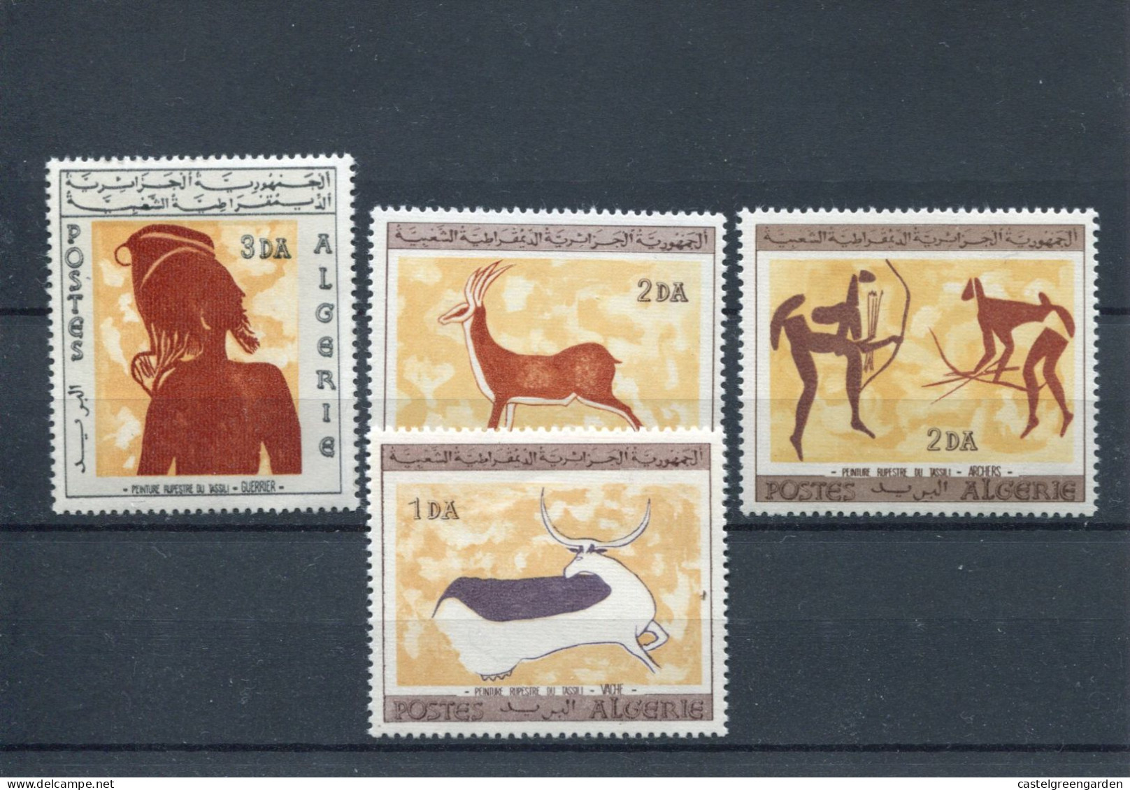 X0027 Algeria,4 Stamps 1967  **Mnh Michel 467/70 Rock Panting Tassili,peinture Rupestre,prehistory - Préhistoire