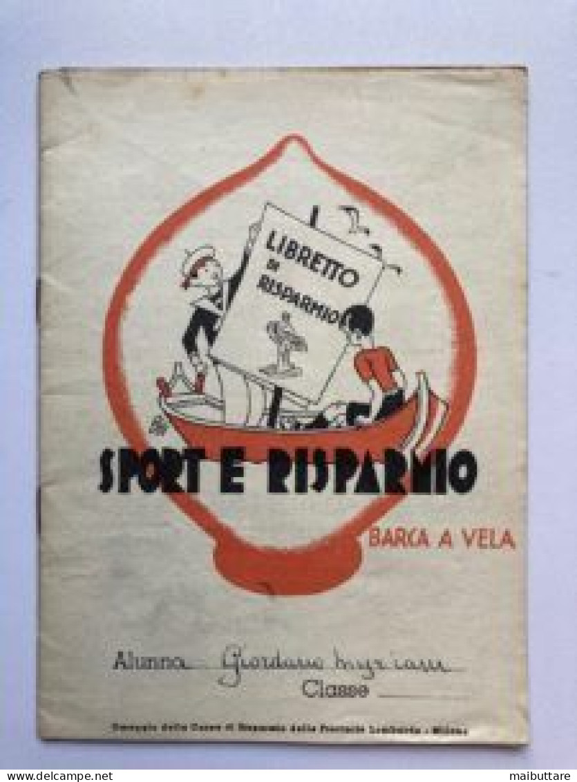 Quaderno D'epoca A Quadretti, Periodo Anni 30. In Copertina Immagine Della Cassa Di Risparmio Delle Province Lombarde - Otros & Sin Clasificación