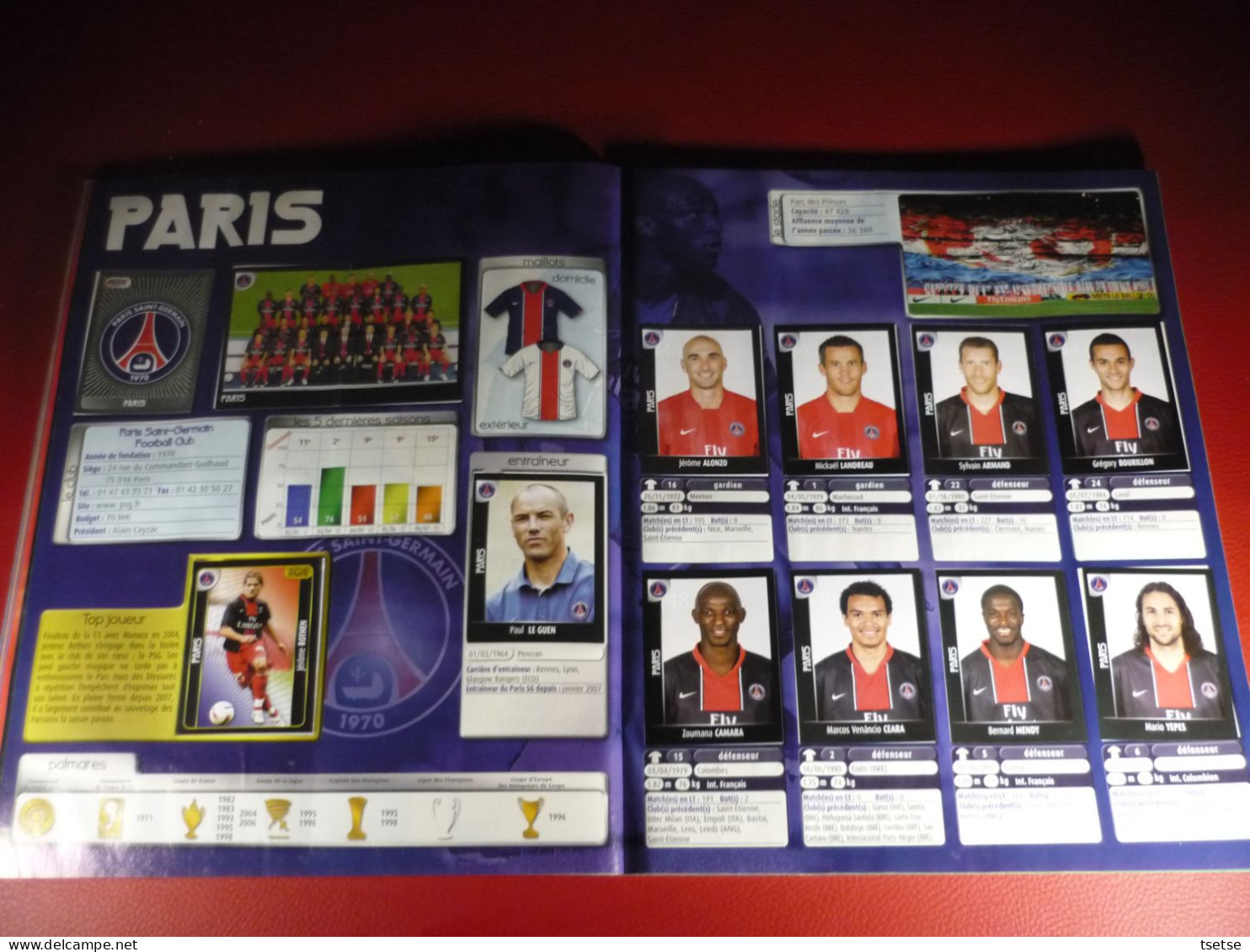 Album Panini - Foot 2008 / Championnat de France