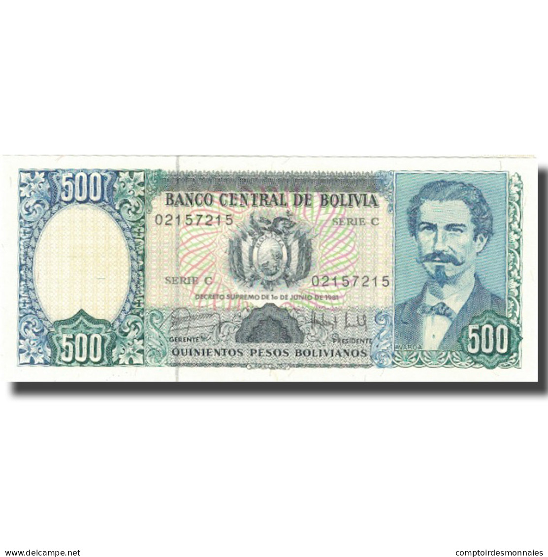 Billet, Bolivie, 500 Pesos Bolivianos, 1981, 1981-06-01, KM:166a, SPL+ - Bolivië