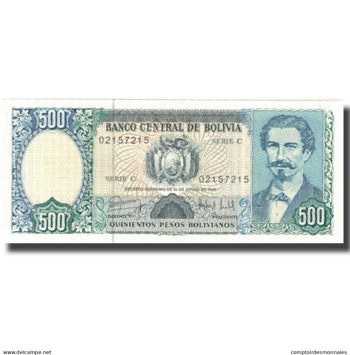 Billet, Bolivie, 500 Pesos Bolivianos, 1981, 1981-06-01, KM:166a, SPL+ - Bolivie