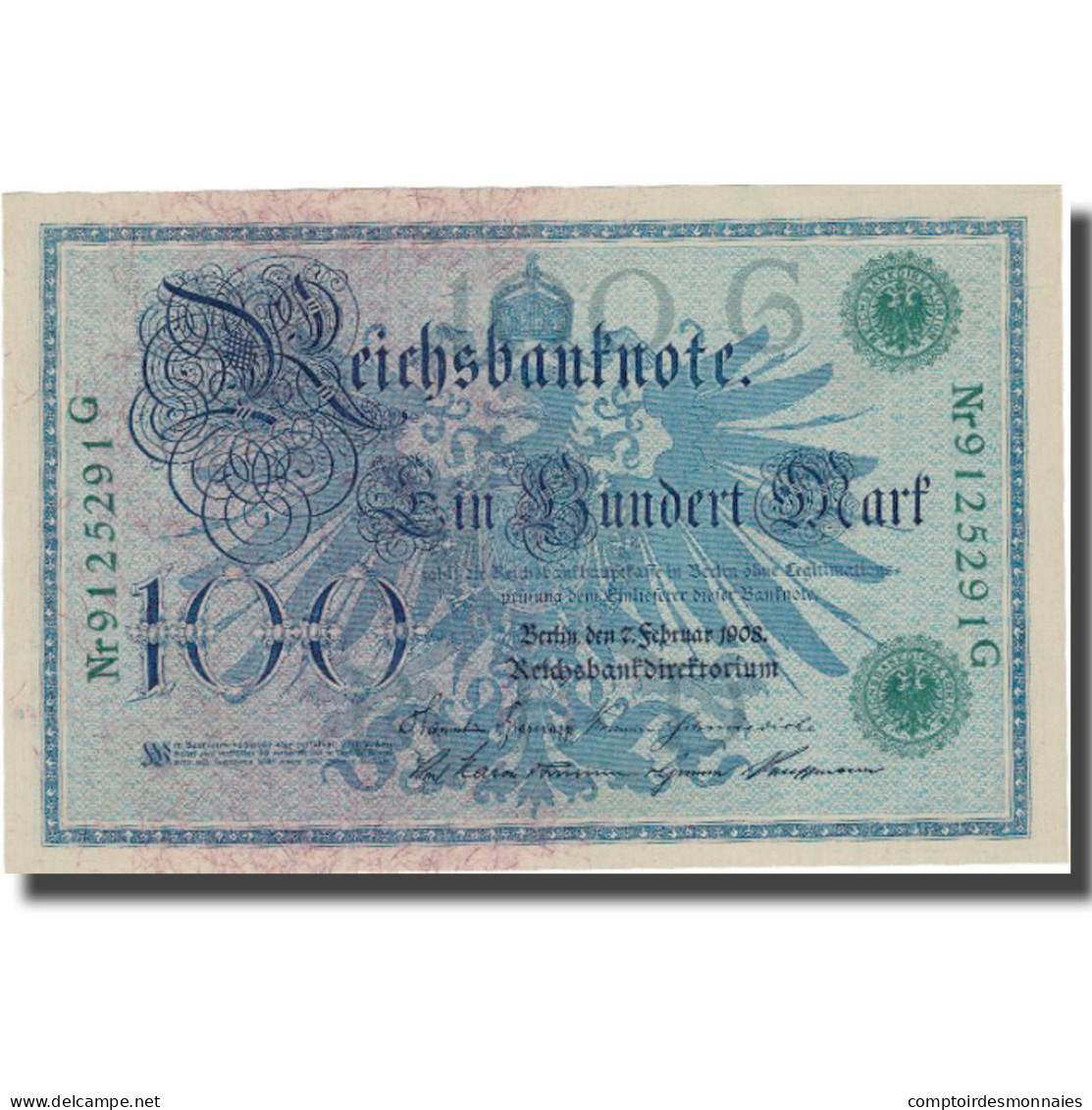 Billet, Allemagne, 100 Mark, 1908, 1908-02-07, KM:34, SUP+ - 100 Mark