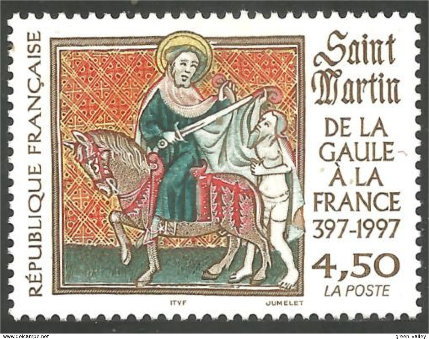 360 France Yv 3078 Saint Martin Cheval Horse Pferd Paard Caballo Cavallo MNH ** Neuf SC (3078-1b) - Chevaux