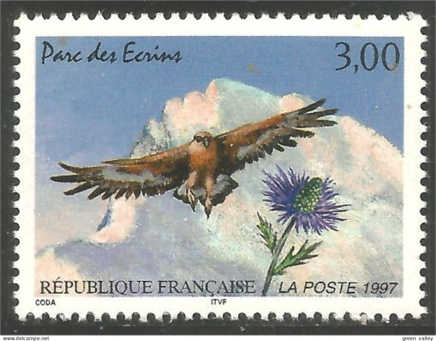 360 France Yv 3054 Ecrins Aigle Rotal Eagle Adler Aquila MNH ** Neuf SC (3054-1a) - Arends & Roofvogels