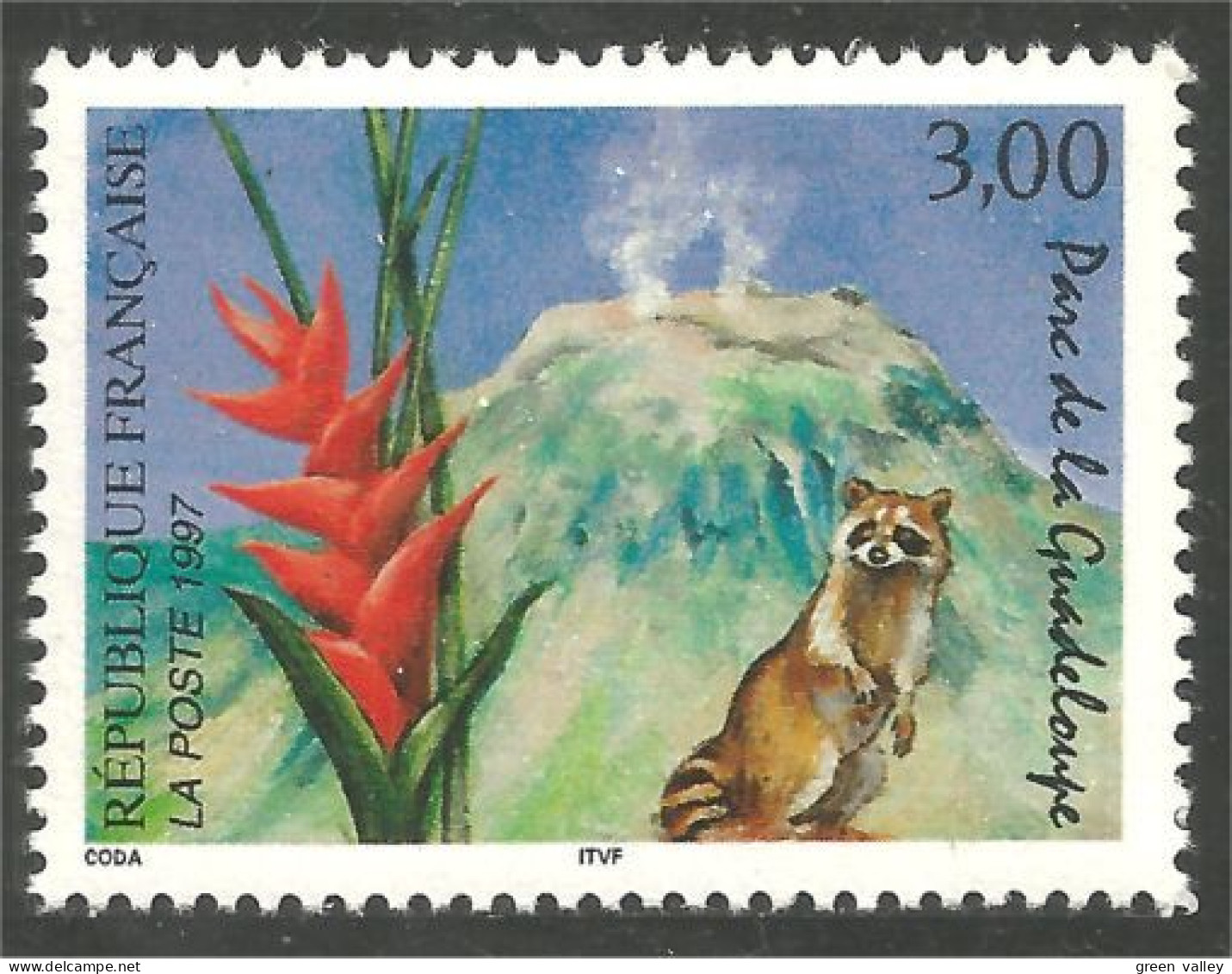 360 France Yv 3055 Guadeloupe Volcan Soufrière Volcano MNH ** Neuf SC (3055-1a) - Vulkane