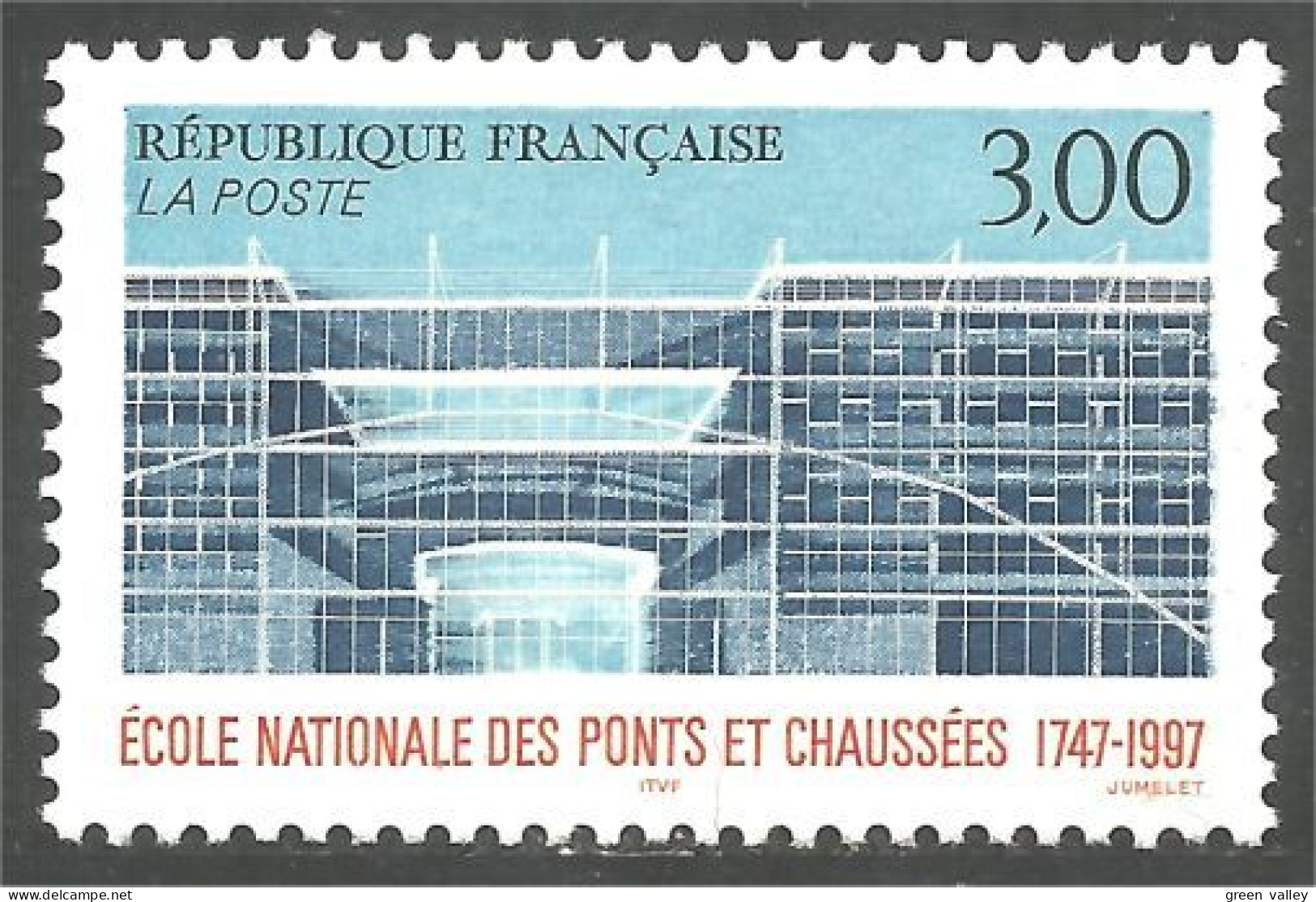 360 France Yv 3047 Ecole Nationale Ponts Chaussées Bridges Roads MNH ** Neuf SC (3047-1b) - Altri & Non Classificati