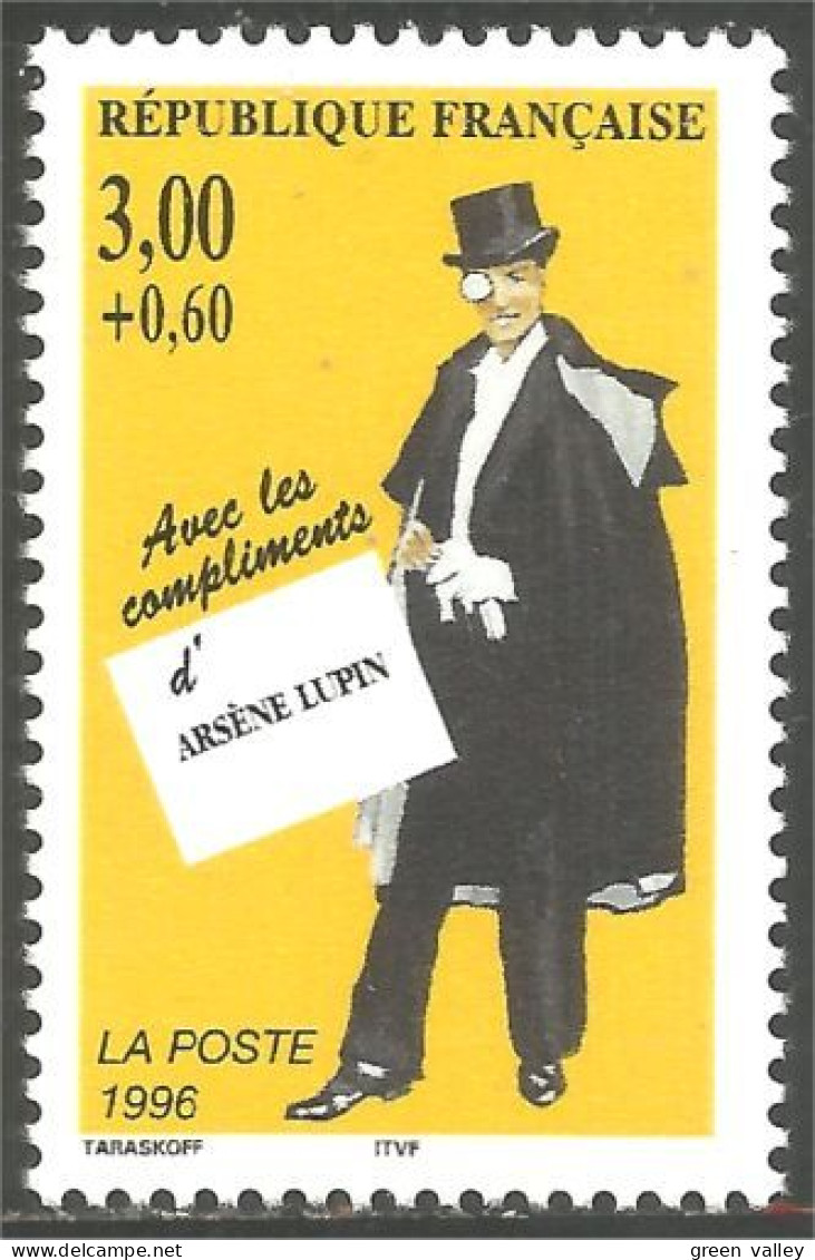 360 France Yv 3026 Héros Arsène Lupin Police MNH ** Neuf SC (3026-1) - Police - Gendarmerie