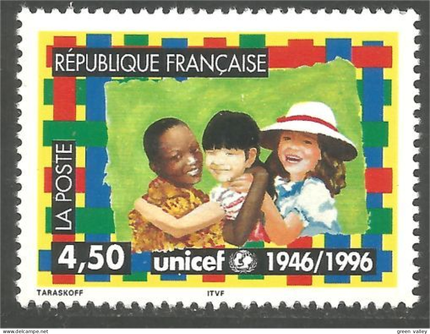 360 France Yv 3033 UNICEF Enfants Children MNH ** Neuf SC (3033-1b) - Andere & Zonder Classificatie