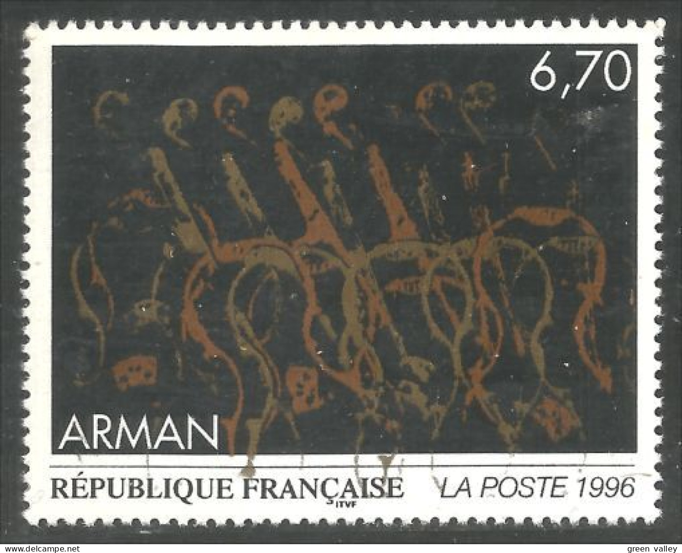 360 France Yv 3023 Tableau Arman Painting MNH ** Neuf SC (3023-1b) - Autres & Non Classés