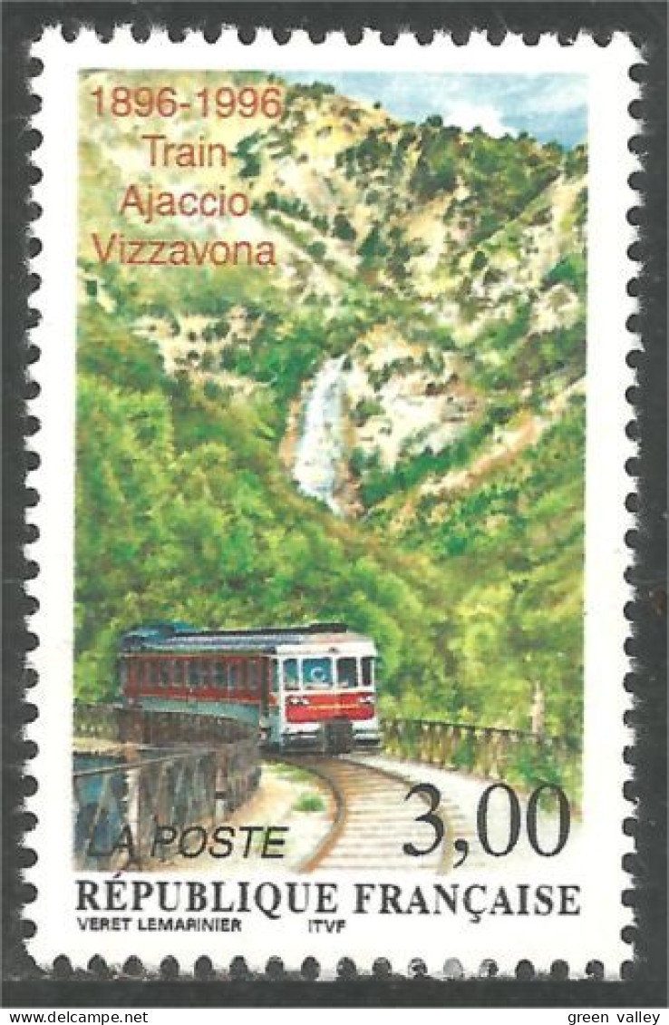 360 France Yv 3017 Train Ajaccio Vizzavona Railway Zug Treno MNH ** Neuf SC (3017-1b) - Trains