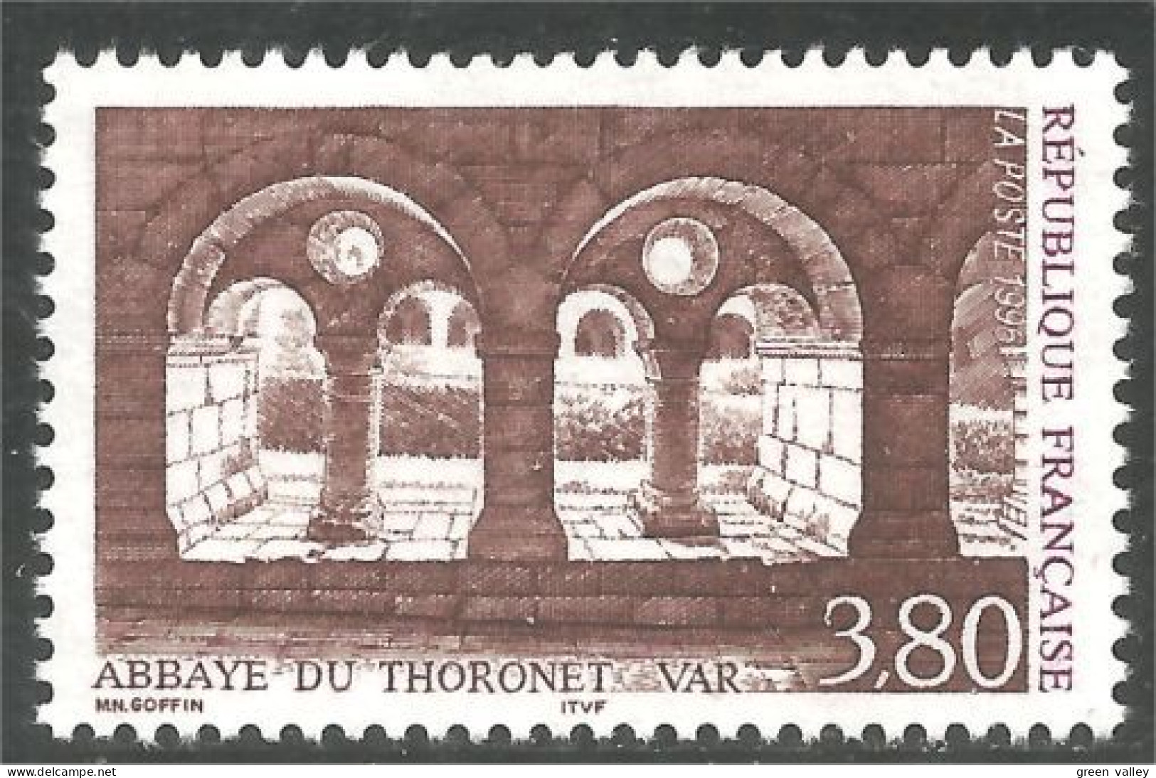 360 France Yv 3020 Abbaye Thoronet Abbey MNH ** Neuf SC (3020-1) - Abbeys & Monasteries