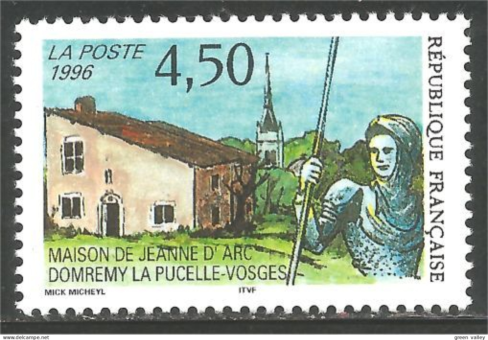360 France Yv 3002 Maison Jeanne Arc House Domrémy MNH ** Neuf SC (3002-1a) - Famous Ladies