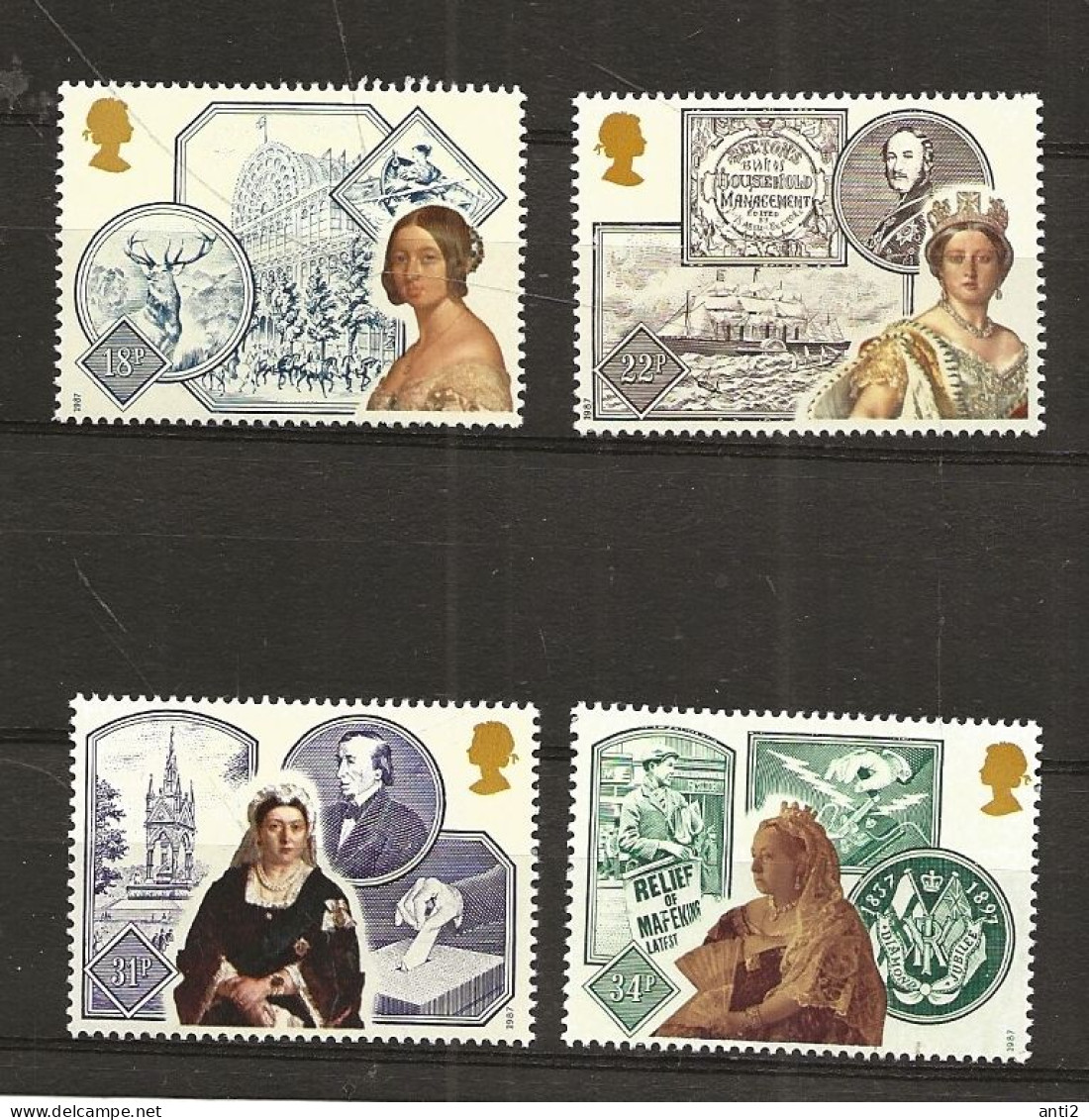 Great Britain  1987 150th Anniversary Of Queen Victoria's Accession Throne: The Victorian Age Mi 1117-1120, MNH(**) - Neufs