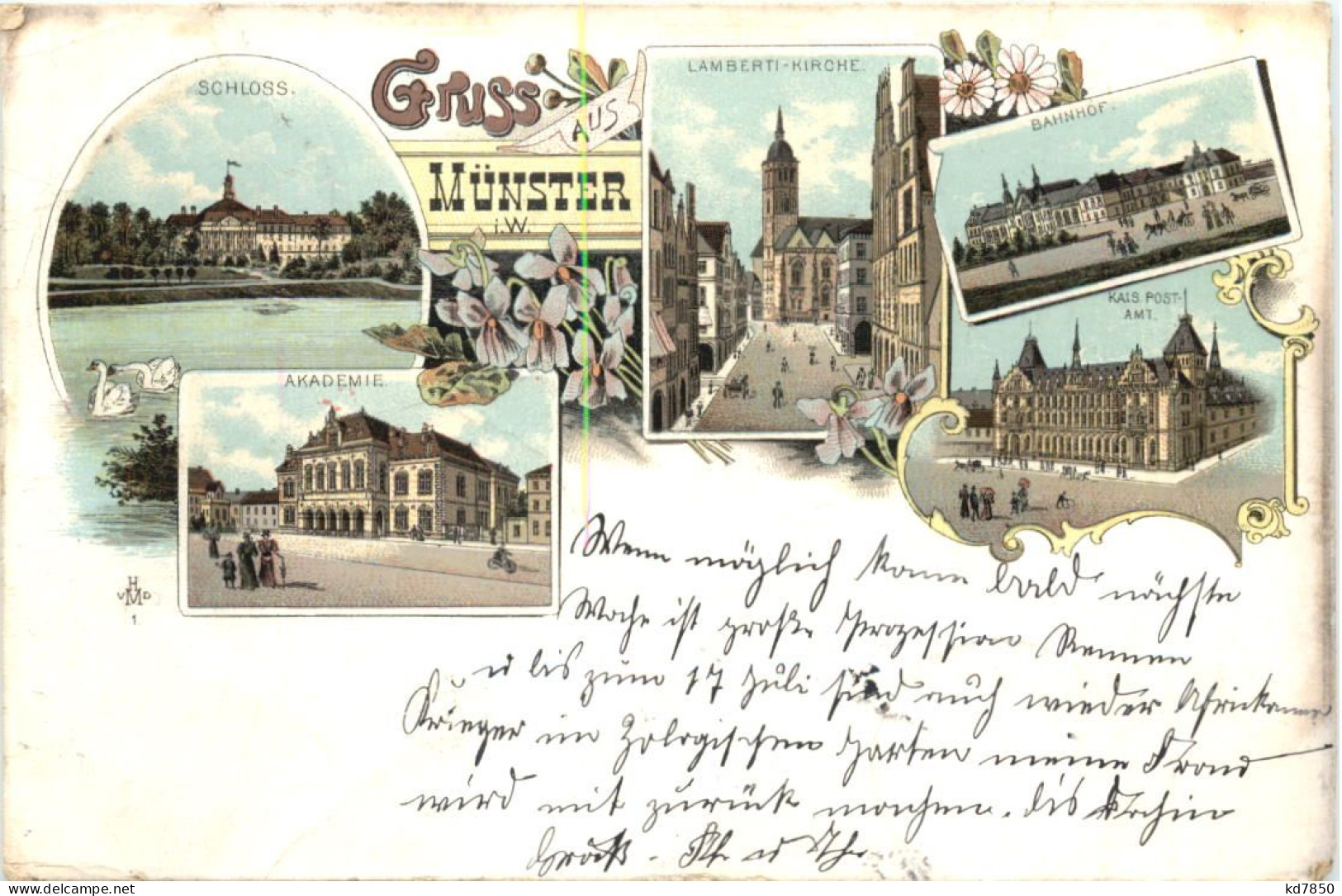 Gruss Aus Münster In Westfalen - Litho - Muenster