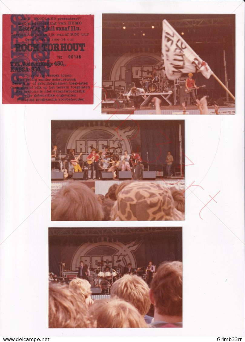 Rock Torhout - Torhout (BE) - Concert Ticket Met 3 Foto's - Biglietti Per Concerti