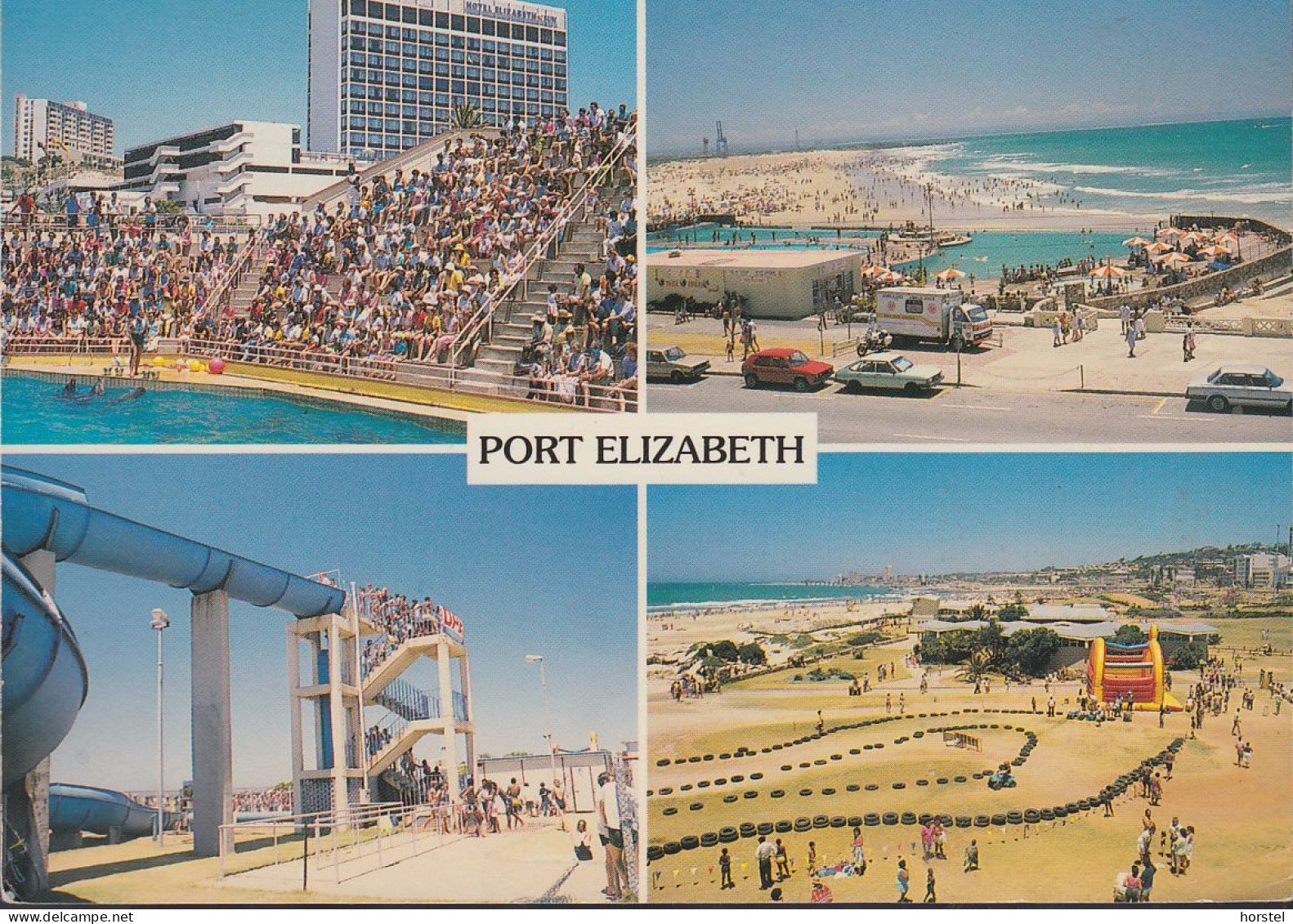 South Africa - Port Elizabeth - Four Views - Dolphin Oceanarium - Cars - VW Golf -  Nice Stamp - South Africa