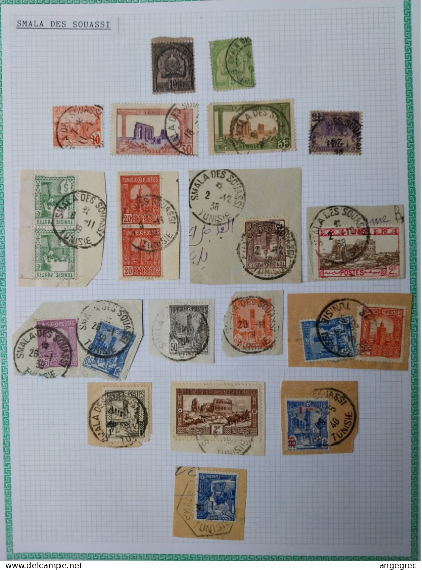 Tunisie Lot Timbre Oblitération Choisies  Smala Des Souassi Dont Fragment,  Voir Scan - Used Stamps