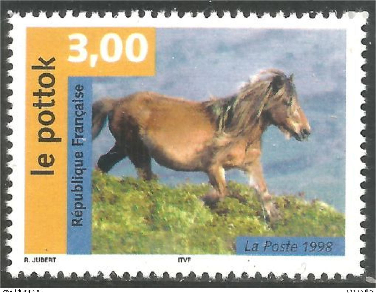 361 France Yv 3184 Pottok Cheval Horse Pferd Paard Cavallo Caballo MNH ** Neuf SC (3184-1) - Chevaux