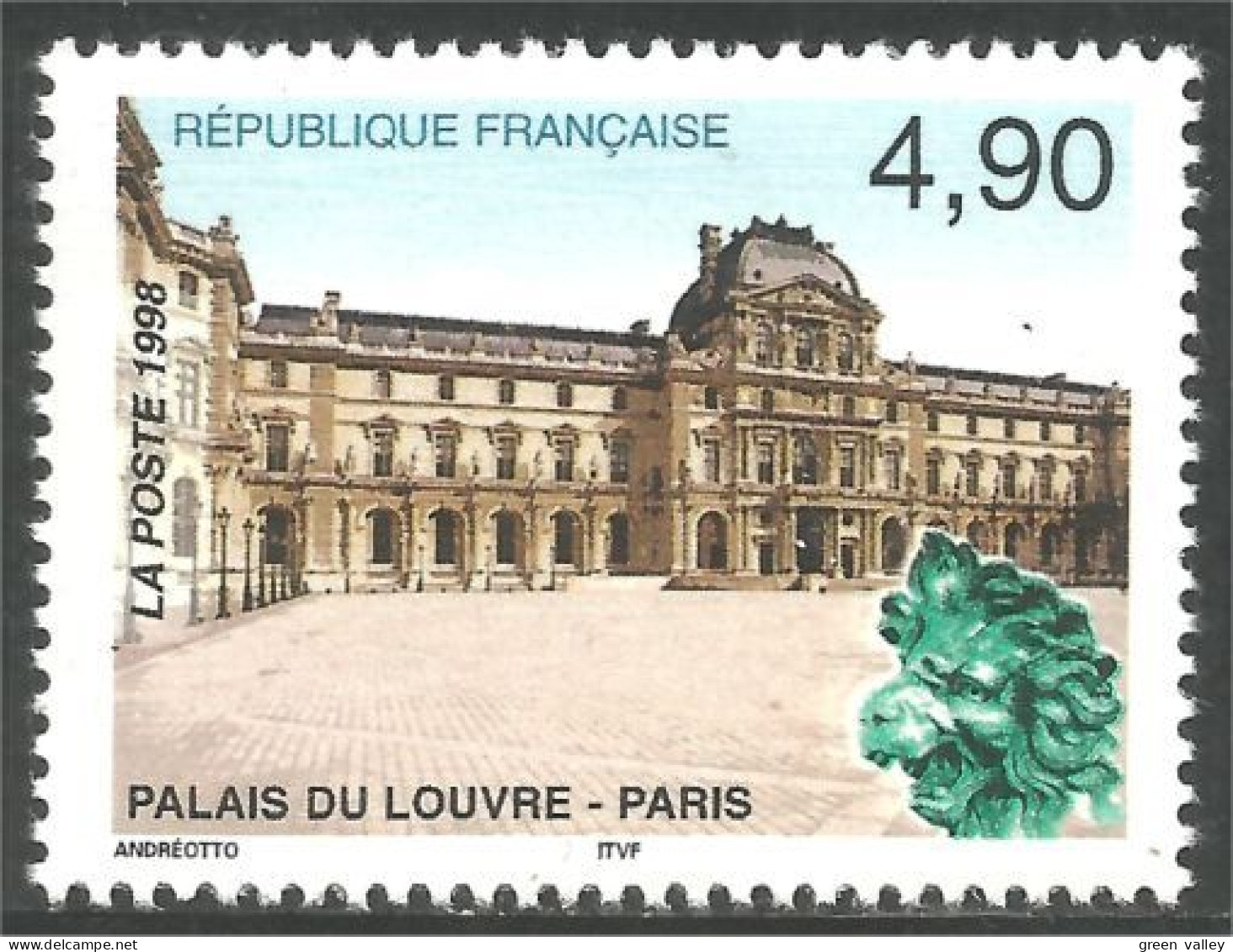 361 France Yv 3174 Palais Louvre MNH ** Neuf SC (3174-1) - Emissions Communes