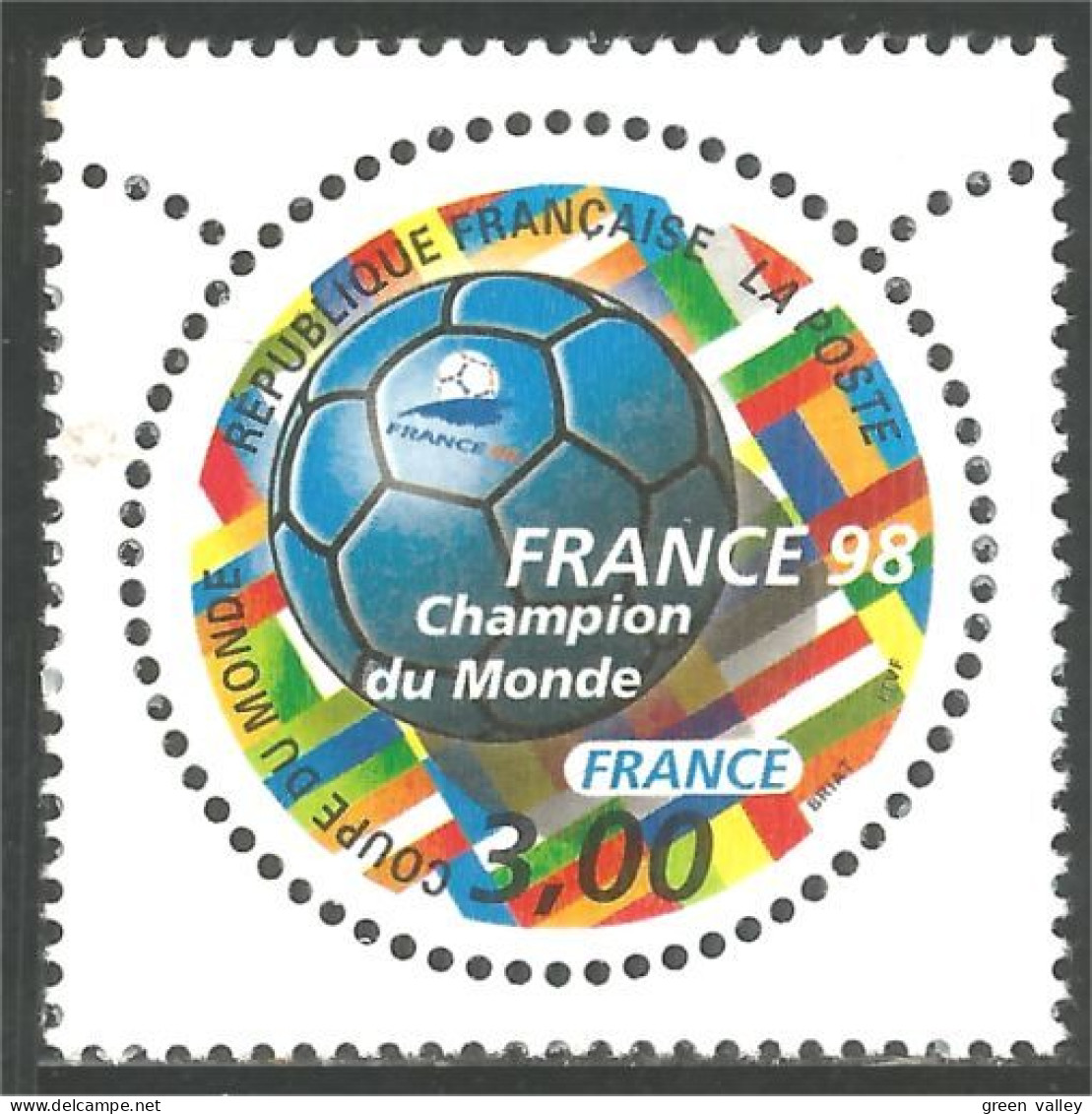 361 France Yv 3170 Coupe Monde Football Soccer Ball Ballon Champion MNH ** Neuf SC (3170-1b) - Neufs