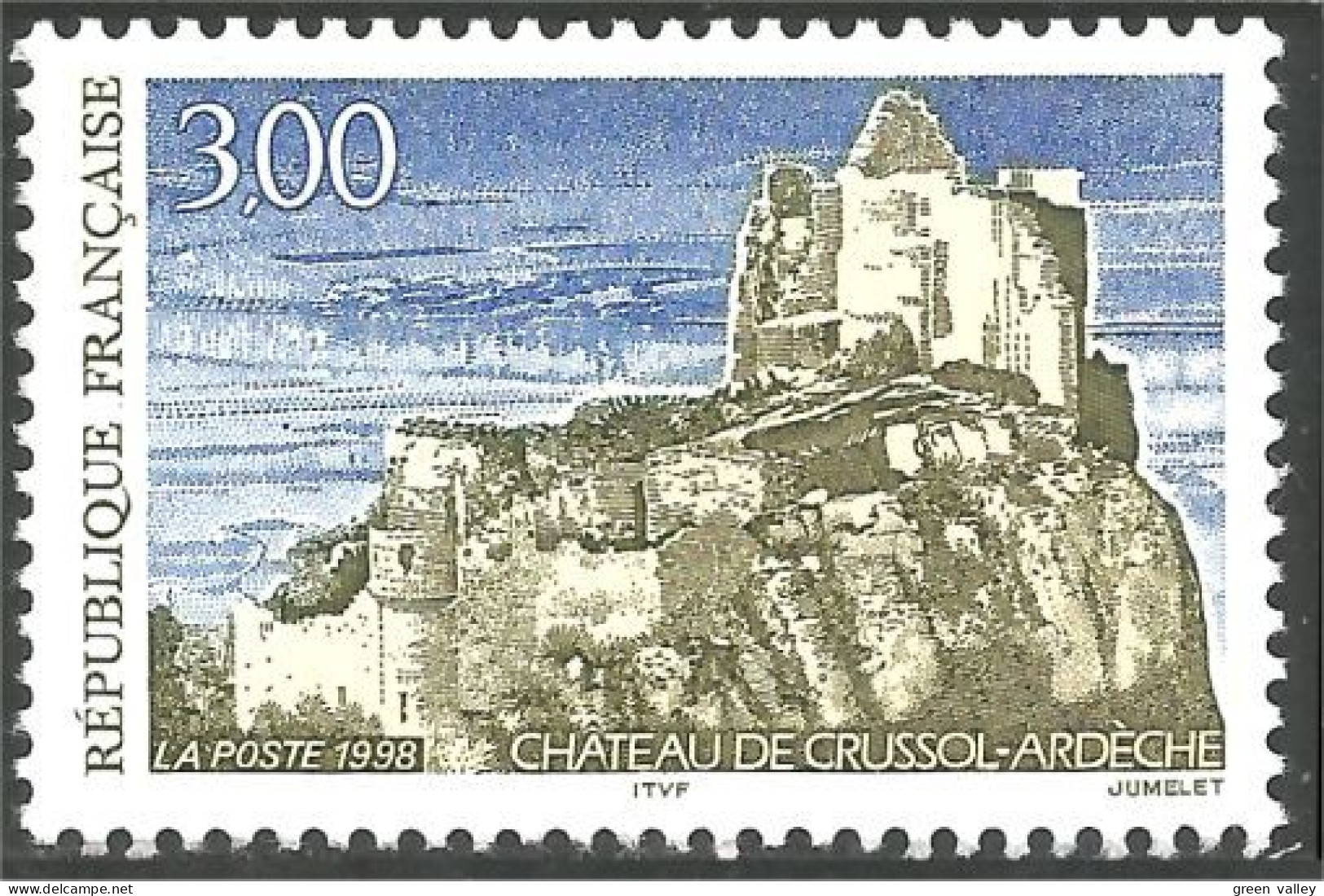 361 France Yv 3169 Chateau Crussol Castle Schloss Castello MNH ** Neuf SC (3169-1) - Neufs