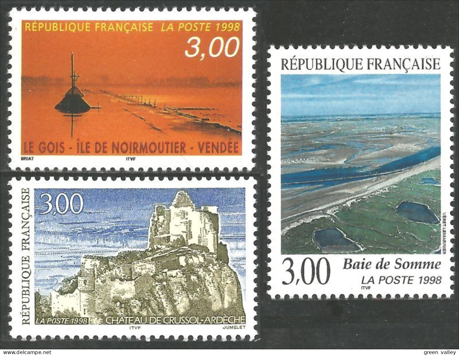 361 France Yv 3167-3169 Tourisme 98 MNH ** Neuf SC (3167-3169-1) - Neufs