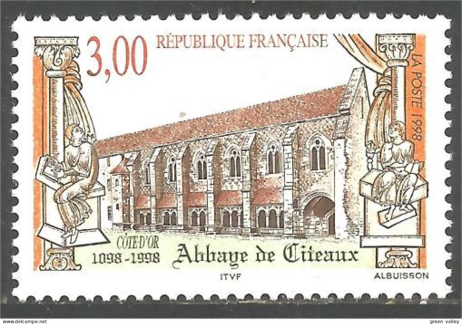 361 France Yv 3143 Abbaye Citeaux Abbey MNH ** Neuf SC (3143-1b) - Sonstige & Ohne Zuordnung