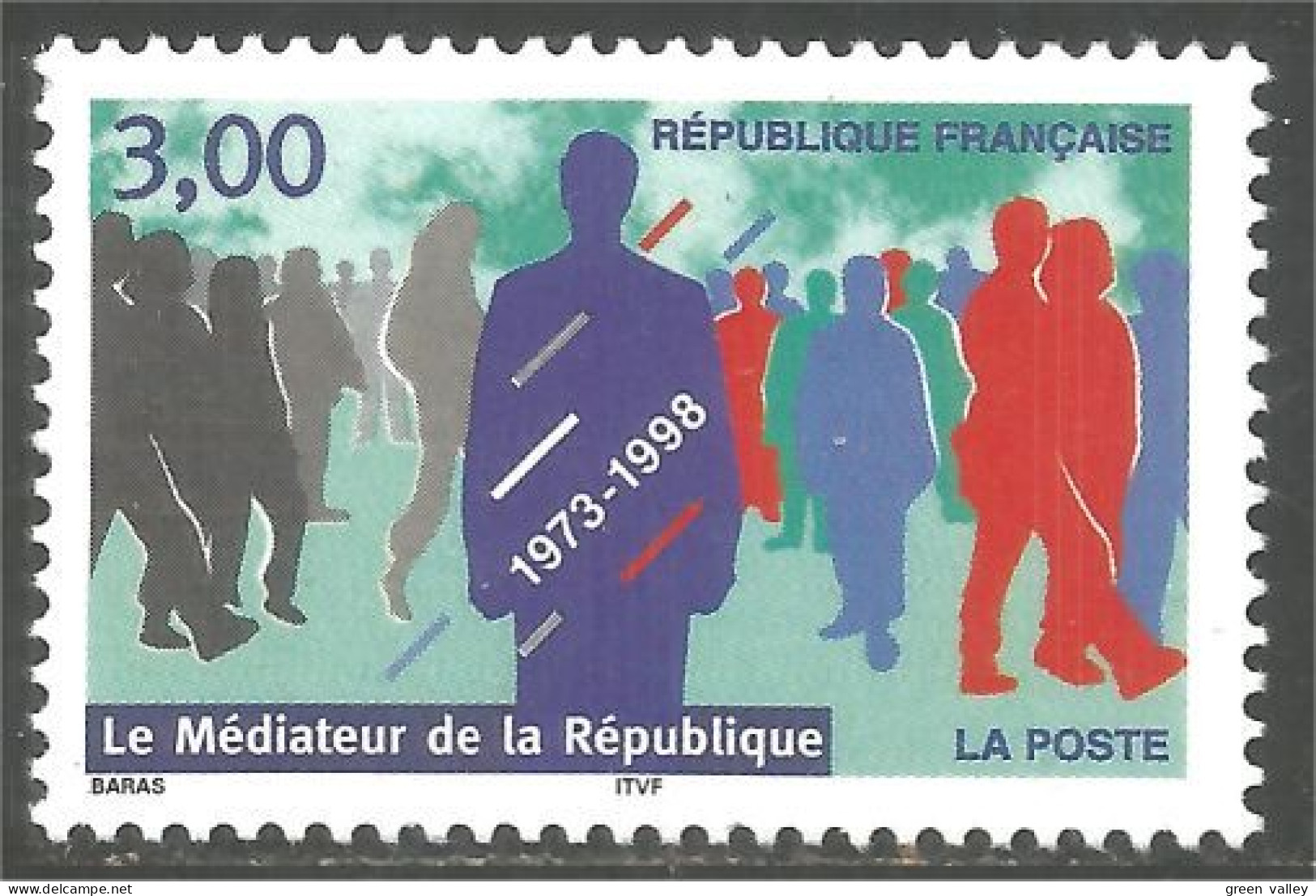 361 France Yv 3134 Médiateur République MNH ** Neuf SC (3134-1b) - Sonstige & Ohne Zuordnung