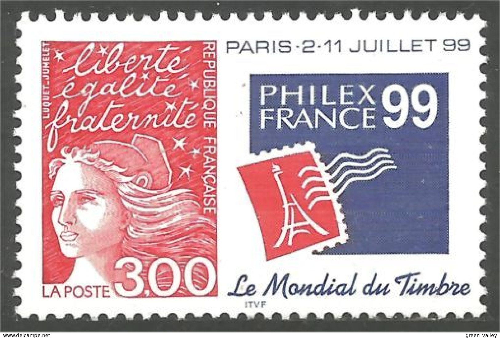 361 France Yv 3127 Philexfrance 99 MNH ** Neuf SC (3127-1b) - Philatelic Exhibitions