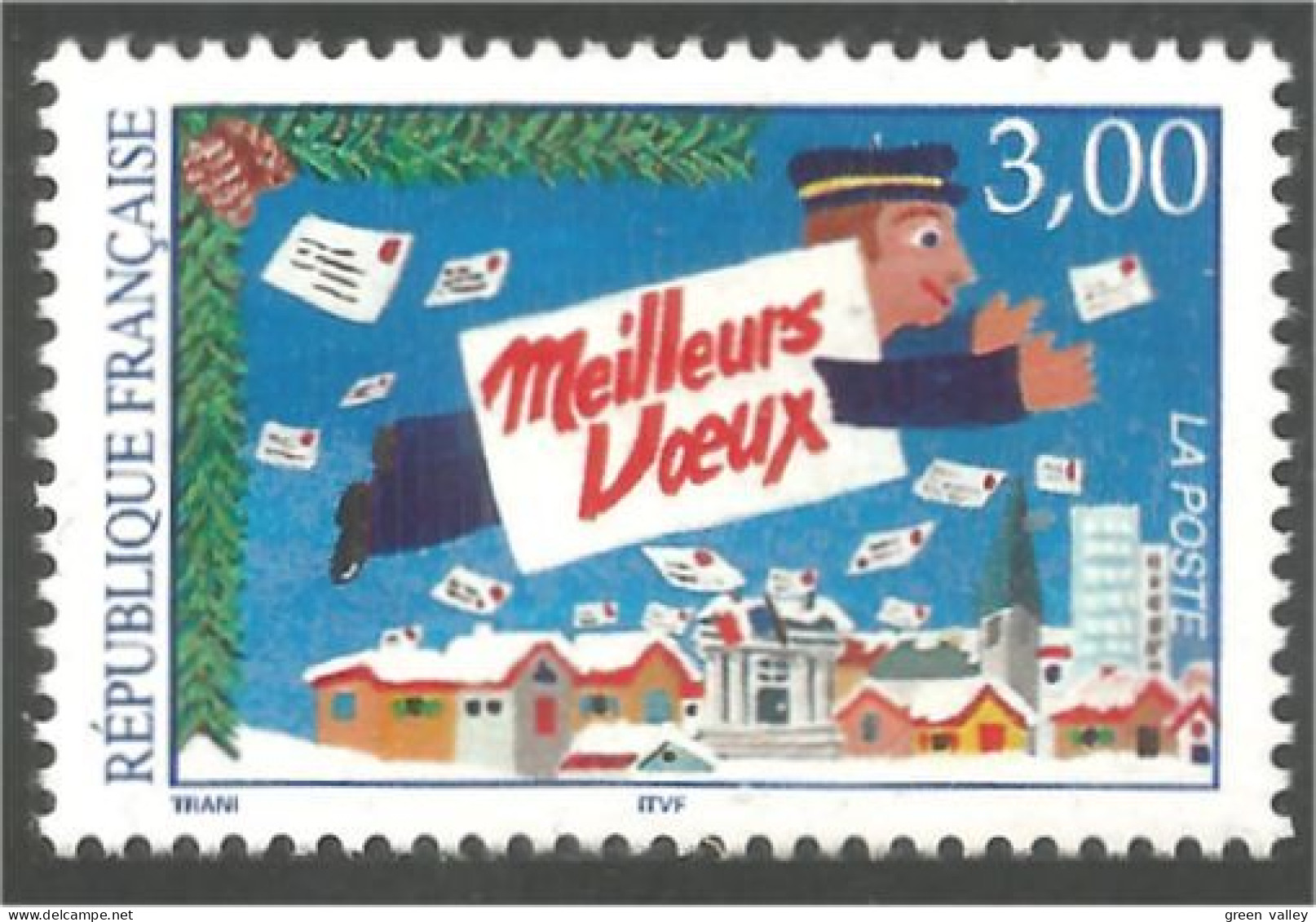 361 France Yv 3125 Postier Mailman Facteur Postman Lettres Letters MNH ** Neuf SC (3125-1b) - Correo Postal