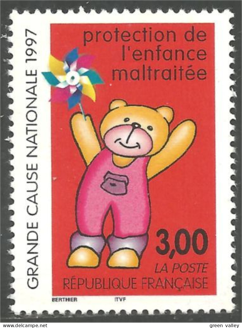 361 France Yv 3124 Ours Peluche Teddy Bear Baer Orso Soportar Beer Urso MNH ** Neuf SC (3124-1b) - Beren