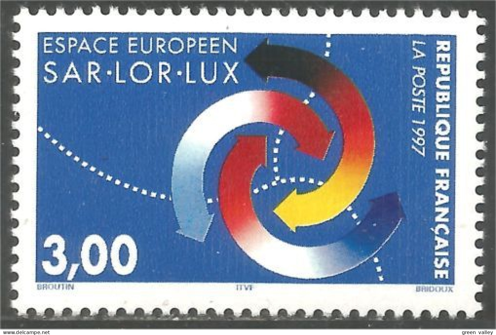 361 France Yv 3112 Espace Européen Allemagne Luxembourg MNH ** Neuf SC (3112-1b) - Emissions Communes