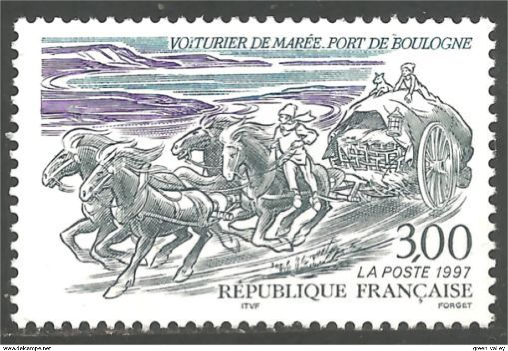 361 France Yv 3106 Cheval Horse Pferd Paard Caballo MNH ** Neuf SC (3106-1b) - Horses