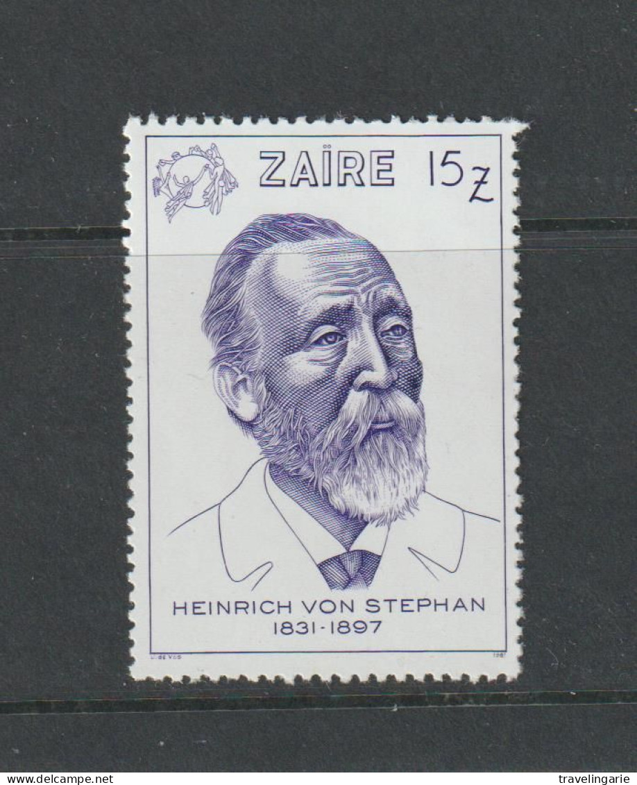 ZaIre 1981 Heinrich Von Stephan (founder Of The UPU) MNH ** - Nuovi