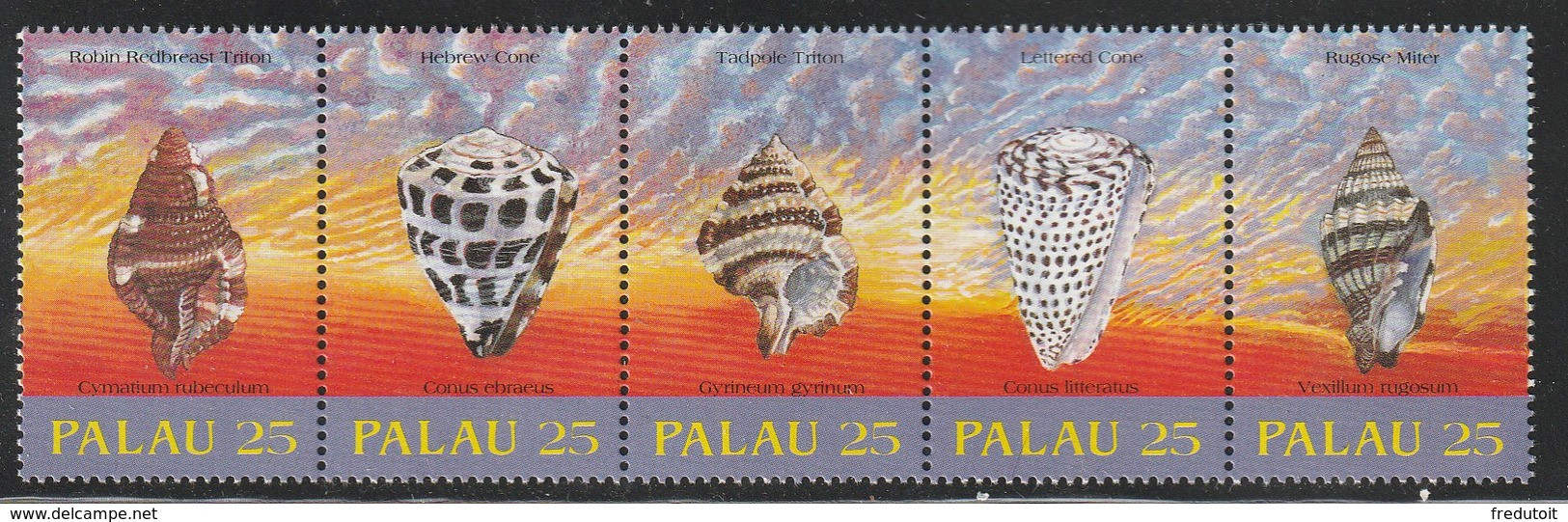 PALAU - N°237/41 ** (1989) Coquillages / Shells - Palau