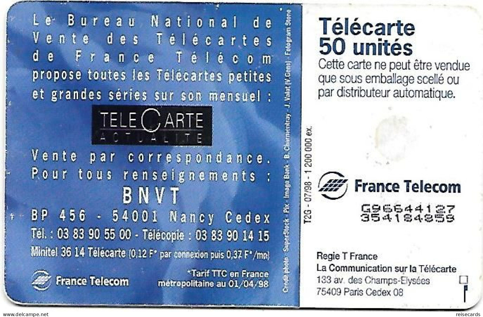 France: France Telecom 07/98 F900A BNVT - 1998