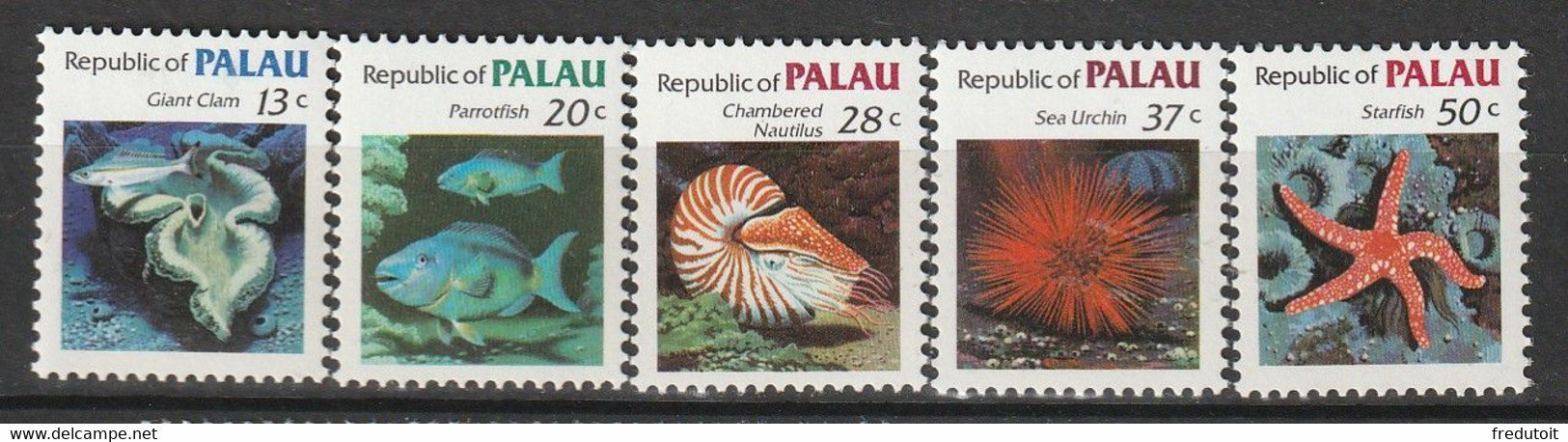 PALAU - N°42/6 ** (1984) Faune Marine - Palau