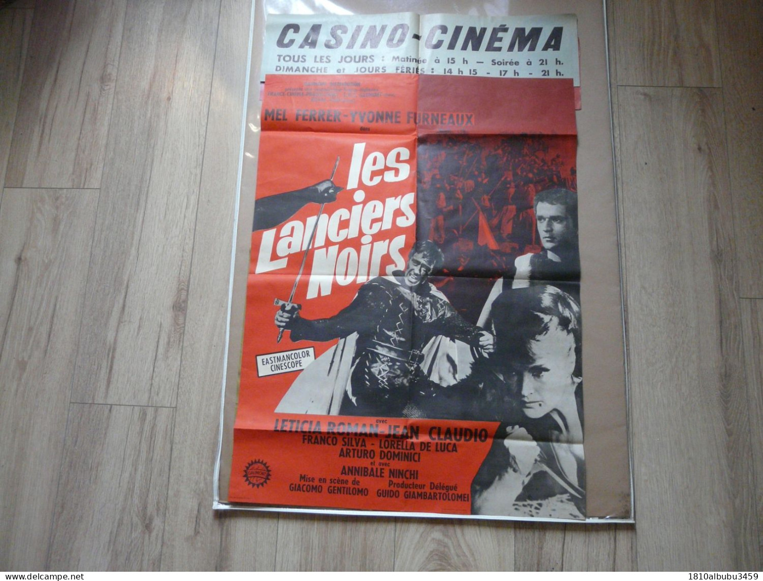 AFFICHE ANCIENNE ORIGINALE - LES LANCIERS NOIRS - MEL FERRER - Yvonne FURNEAUX - Afiches