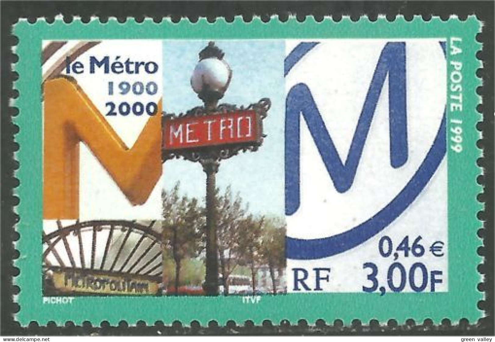 362 France Yv 3292 Centenaire Métro Centenary MNH ** Neuf SC (3292-1c) - Autres (Terre)